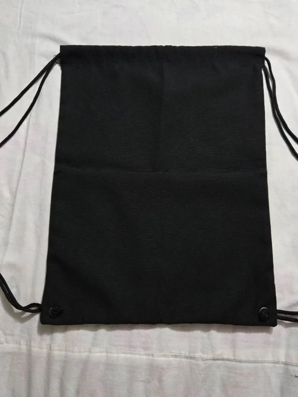 Attack on Titan Chibi Eren Yeager Black Canvas Cinch Drawstring Backpack
